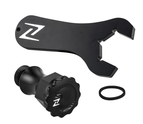 Olievulplug voor Vespa GTS/GTS Super/GTV 300cc HPE, glanzend zwart