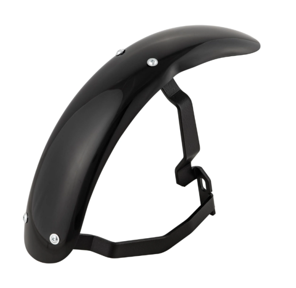 Spatbord 2.0 Garelli Race EVO II voor Vespa PX 80-200ccm, GFK zwart, beugel zwart