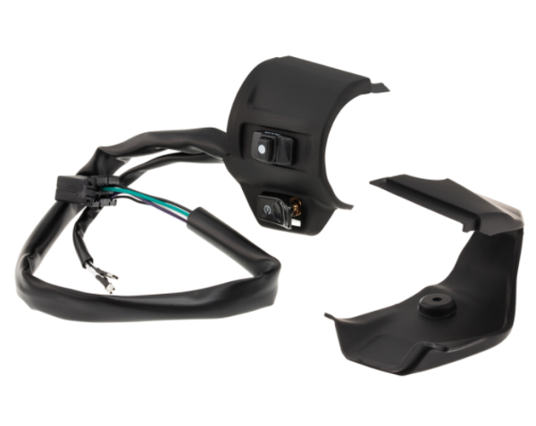 Schakeleenheid DMP rechts voor Vespa Primavera/Sprint, mat zwart