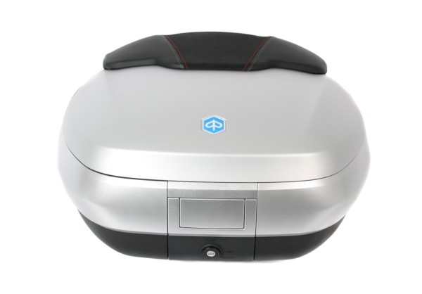 Topkoffer 50 l, (H4_grijs mat 760/B) incl. rugkussen voor Piaggio MP3 500 Sport Advance HPE