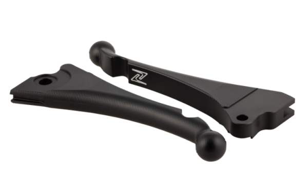 Sport remhendelset "Shorty 3D" links/rechts voor Vespa LX/LXV/S/Primavera/Sprint, mat zwart