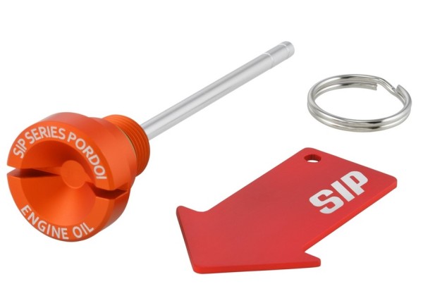 Olievulplug motorolie voor Vespa GTS/GTS Super/GTV 300cc HPE, mat oranje