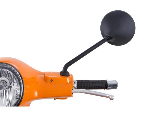 Spiegel voor Vespa LX/LXV/S/GTS/GTS Super/GTV/GT 60/GT/GT L 50-300cc, mat zwart, links