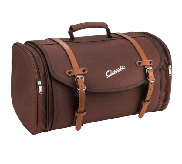 Classic" tas groot voor Vespa, nylon, tabak bruin