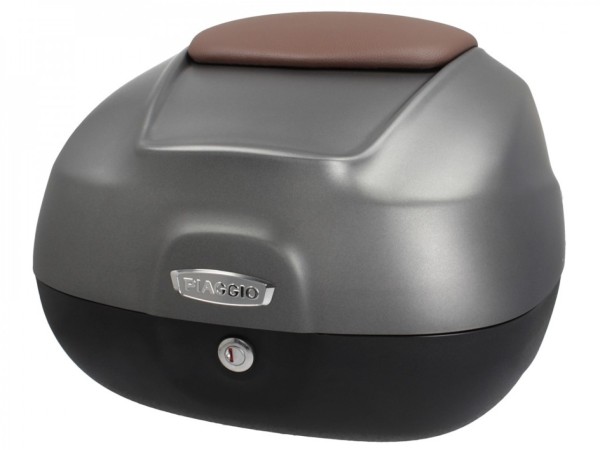Topkoffer 37 l met rugleuning voor Piaggio Beverly 300/350 (18-20) - matgrijs 785/A