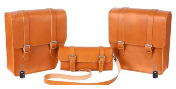Lederen tassenset "Journey" voor WI-BIKE Original Piaggio