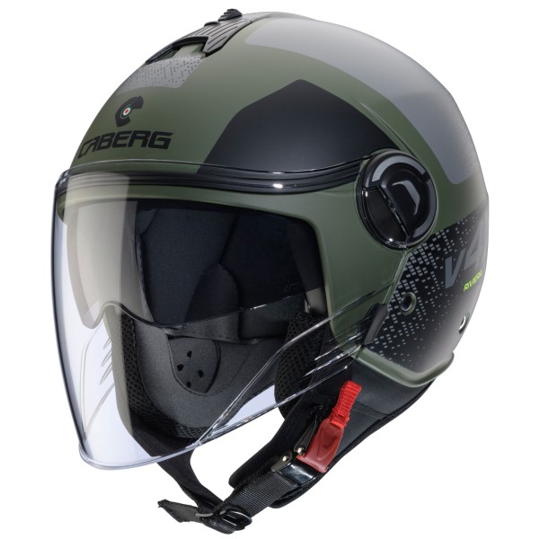 Caberg helm Riviera V4 X Alpha matgroen/zwartgrijs
