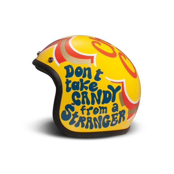 DMD jethelm Retro, bruin, glanzend, Caffè, XS, glasvezel, ECE 22.06