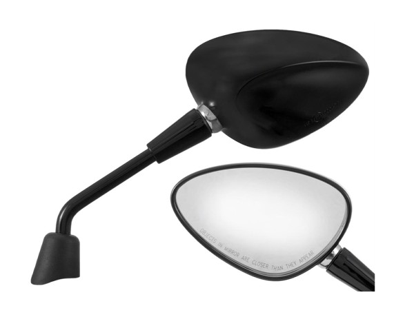 Spiegel Shorty zwart glans rechts en links voor Vespa Sprint 50-150ccm 2T/4T