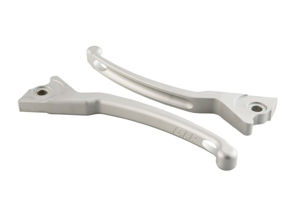 Sport hendelset rem voor Vespa, rechts en links, zilver mat