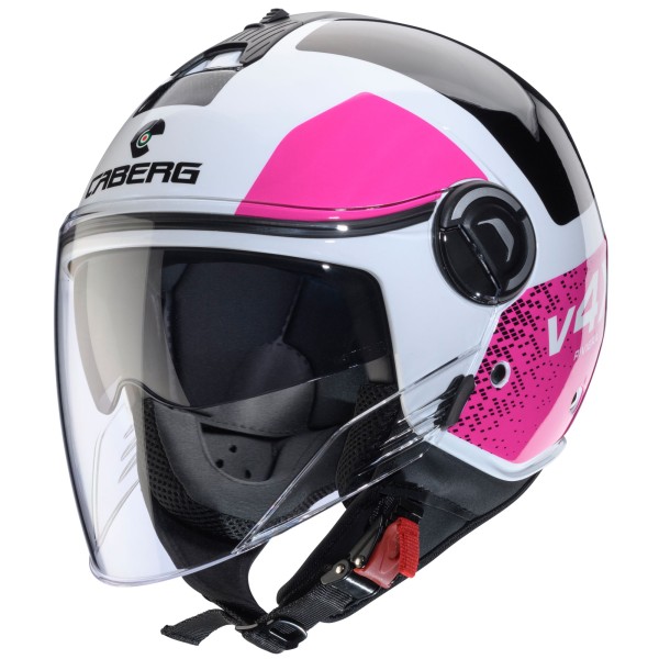 Caberg helm Riviera V4 X Alpha wit/zwart-fuchsia