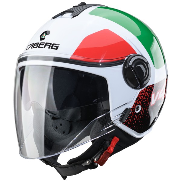 Caberg helm Riviera V4 X Alpha Italia wit/rood-groen