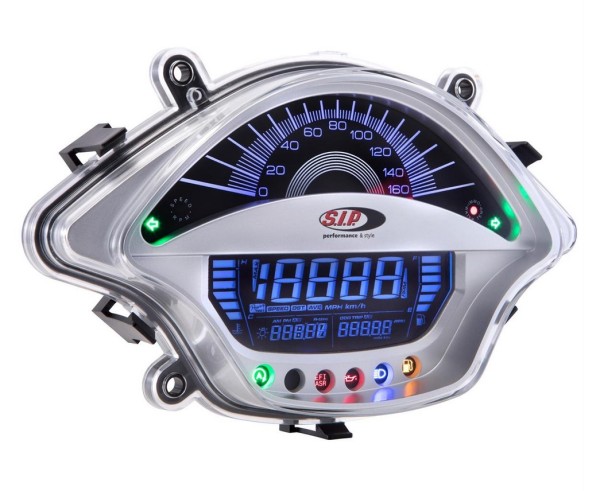 Toerenteller/snelheidsmeter voor Vespa GTS/GTS Super 300cc FL ('14-), zilver