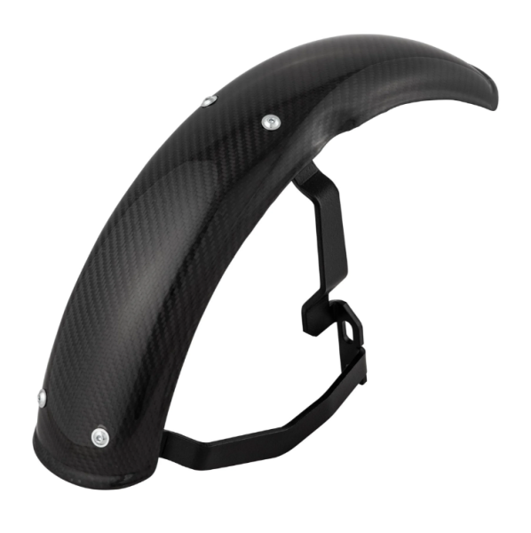 Spatbord 2.0 Garelli EVO II voor Vespa PX 80-200ccm, carbon helder, beugel zwart