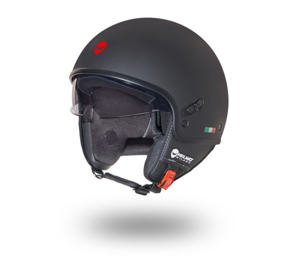 Helmo Milano Demi Jet Puro Slider zwart mat