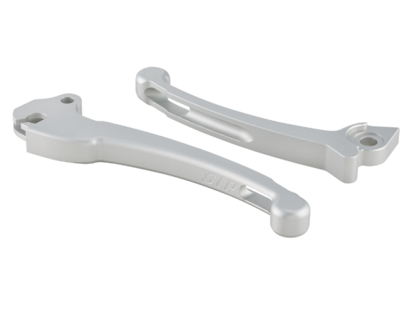 Sport hendelset koppeling/rem voor Vespa PX 125-200ccm, HBZ Grimeca, rechts/links, zilver mat