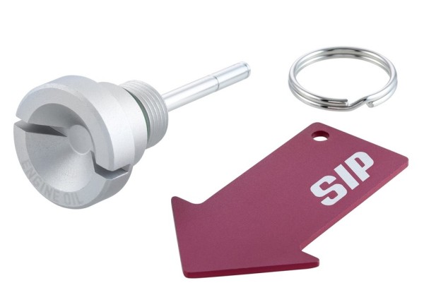 Olievulplug motorolie voor Vespa, zilver mat