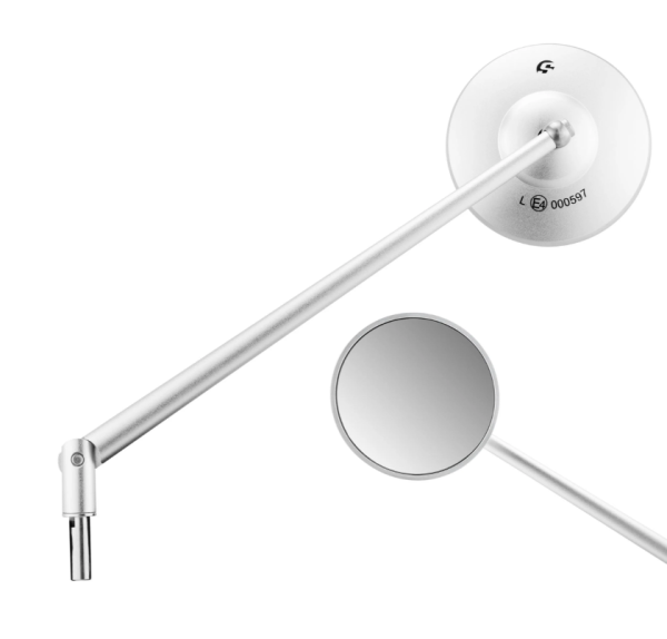 Standaardspiegel links of rechts voor Vespa PX 80-200ccm, aluminium mat