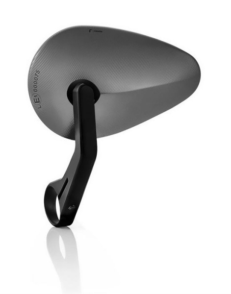 Stuurspiegel RIZOMA "Reverse Radial" links of rechts voor Vespa, grijs geanodiseerd