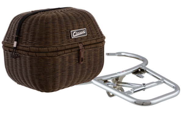 Bagagemand Classic met bagagebrug voor Vespa Primavera/Sprint 50-150ccm, donkerbruin