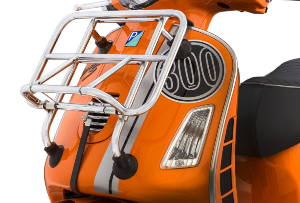Bagagerek vooraan voor Vespa GTS/GTS Super/GTV/GT 60/GT/GT L 125-300cc, opvouwbaar, chroom